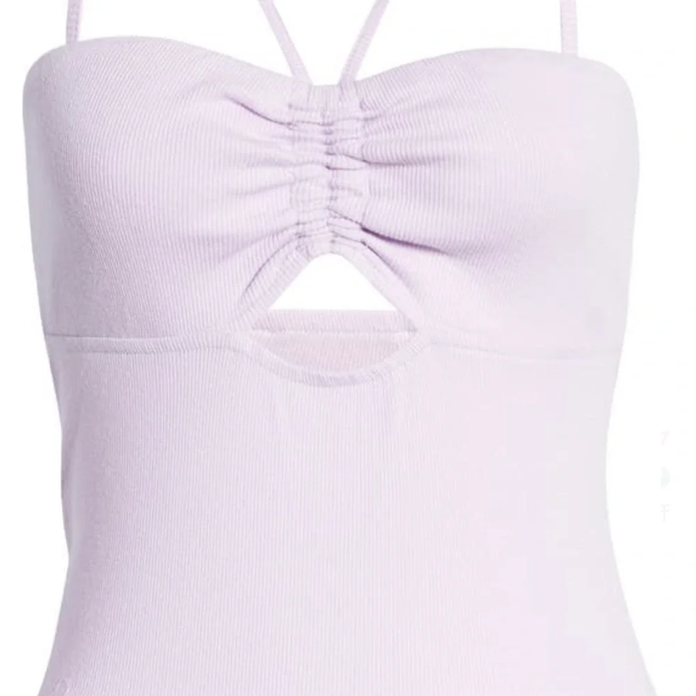 Open Edit Cut Out Body Suit in Purple Bloom - Picture 8 of 8